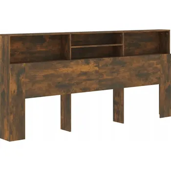 Čelo postele s úložným prostorem kouřový dub 200x19x103,5 cm