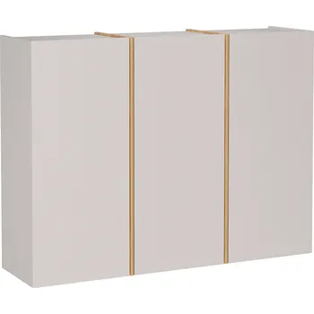 Komoda Germania Krémově bílá závěsná skříňka Libbiano Plus 138 x 103 cm s dubovým dekorem