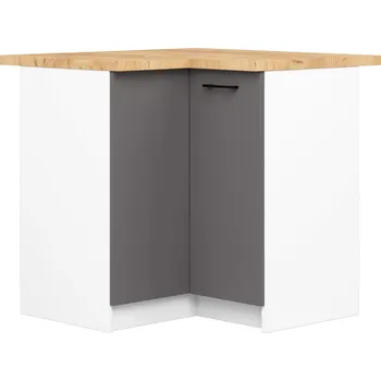 Kuchyňská skříňka Kuchyňská rohová skříňka Olivie S 90 cm bílá/grafitově šedá mat