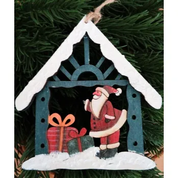 Vánoce Výřez z překližky Domeček