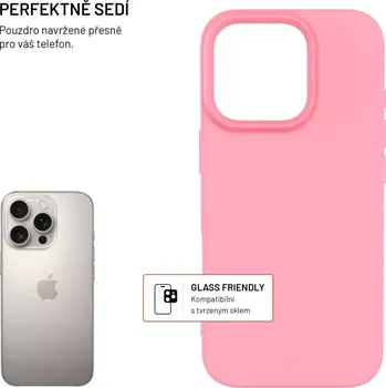 Pouzdro na mobilní telefon TPU gelový kryt FIXED ReStory pro Apple iPhone 16 Pro, růžový