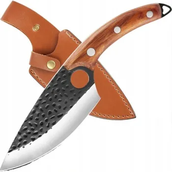 Kuchyňský nůž NŮŽ ŘEZNICKÝ Z OCELI S POUZDREM NŮŽ KUCHYŇSKÝ ŠÉFKUCHAŘE RUČNĚ KOVANÝ