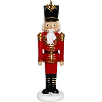 Vánoční dekorace UH Louskáček polyresin 15cm červená