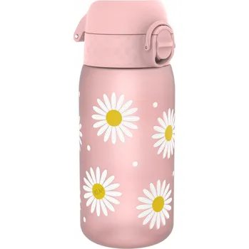 Láhev ION8 lahev na pití, láhev pro děti 350 ml - Daisy - sedmikrásky, bez BPA, růžová