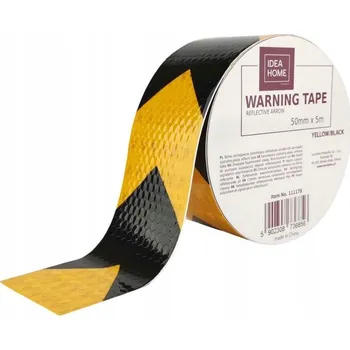 Lepicí páska VÝSTRAŽNÁ PÁSKA IH 50mm x 5m SAMOLEPICÍ REFLEXNÍ ŽLUTO/ČERNÁ ŠIPKA