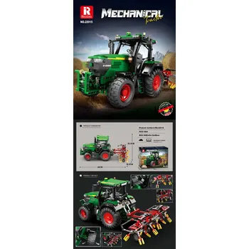 ostatní stavebnice Ramiz Zelená sada traktoru + příslušenství 1828el.