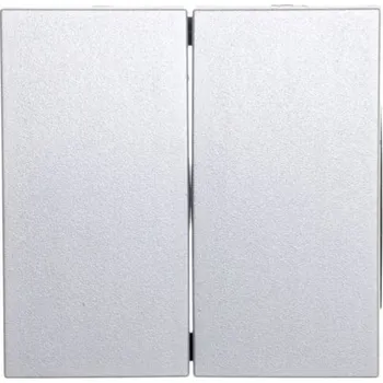 vypínač Dvojitý Rámeček Hager stříbrný