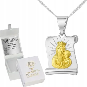 Náhrdelník STŘÍBRNÝ ŘETÍZEK NÁHRDELNÍK PRO DÍVČÍ SVATÉ PŘIJÍMÁNÍ STŘÍBRO GRAVÍROVÁNÍ