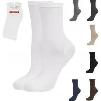 Dámské ponožky MARILYN KLASICKÉ dámské PONOŽKY FORTE 58 BÍLÉ