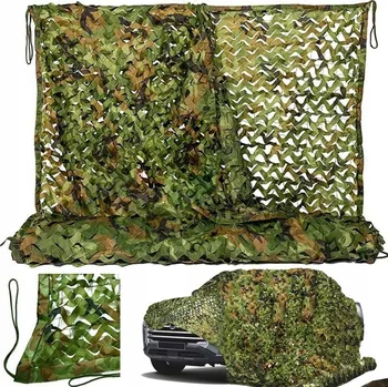 Krycí plachta MASKOVACÍ SÍŤ VOJENSKÁ ZAHRADNÍ KAMUFLÁŽ 4x6m STÍNÍCÍ PLACHTA MASKÁČOVÝ