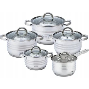 Sada nádobí Sada hrnců Klausberg – hrnce z nerezová ocel, 12 kusů.