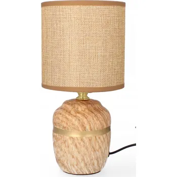 Lampička LUXUSNÍ KERAMICKÁ LAMPA LIVELLO 26,5 CM HNĚDÁ NOČNÍ LAMPA S KABELEM