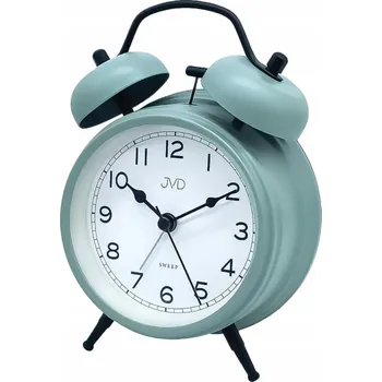 Hodiny Křemíkový budík JVD SRP2219.1 s plynulým tichým chodem, kovový, s hlasitým zvoněním