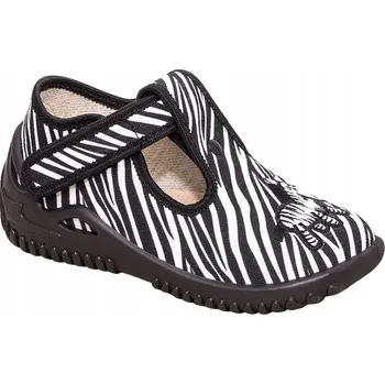 Chlapecké bačkory ZETPOL dětské papuče s koženou stélkou Zebra2 velikost 24