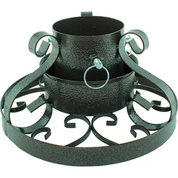 Stojánek na vánoční stromek SEIZIS Stojan kovový kulatý/patrový - pr.29cm, tmavě měděný