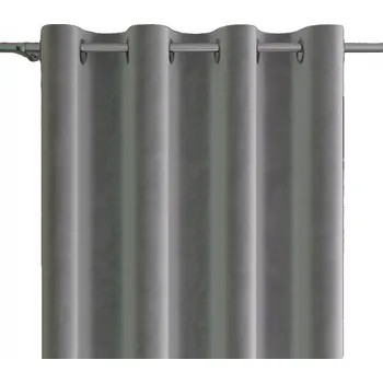 Obraz Hotový závěs z veluru s kroužky VELVI 140x240 cm světle šedý