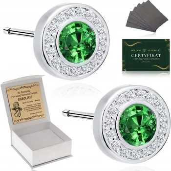 Náušnice STŘÍBRNÉ NÁUŠNICE KULATÉ PRO DÍVKU 925 KE SVATÉMU PŘIJÍMÁNÍ NA KŘTINY + GRAVÍROVÁNÍ