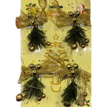 Vánoční dekorace Vánoční zlaté ozdobičky na stromeček, 4 ks Nové