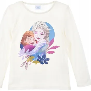 Dívčí tričko Sun City dětské tričko s dlouhým rukávem bavlna bílé, velikost 116