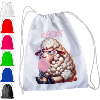 Obraz BÍLÝ SÁČEK DO ŠKOLKY, ŠKOLY, NA TV – OVEČKA