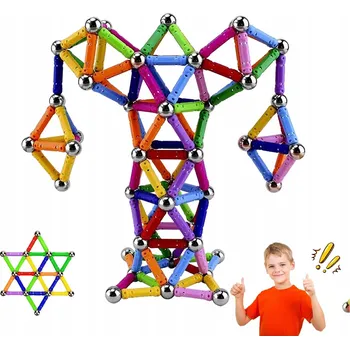 ostatní stavebnice Stavebnice stavební kostky 206 dílků - Vzdělávací 3D sada pro děti