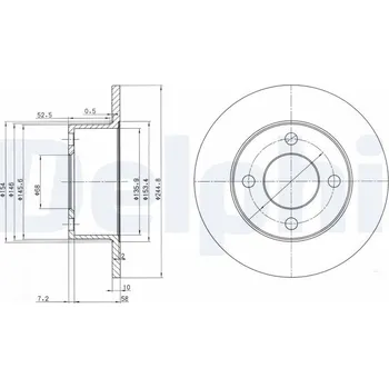 Brzdový kotouč Brzdový kotouč DELPHI BG2747