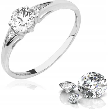 Prsten STŘÍBRNÝ PRSTÝNEK PRSTEN 925 S BÍLÝMI KAMENY, VELIKOST 13, DÁREK