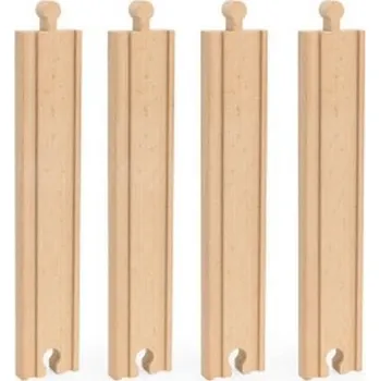 Vláček a vláčkodráha Dřevěné koleje střední rovné 4 kusy