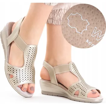 Dámské sandále Wojtyłko dámské sandály 10398 koturn velikost 38