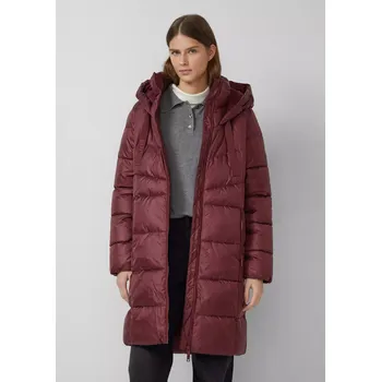 Dámské tričko s.Oliver zimní prošívaný kabát s kapucí vínový Velikost: 46