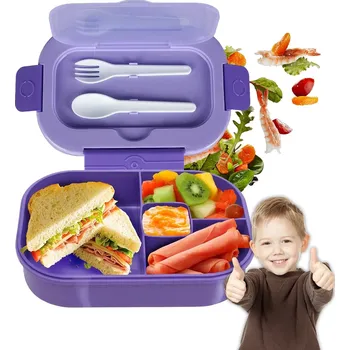 Svačinový box SVAČINOVÝ BOX LUNCHBOX OBĚDOVÝ BOX 1300 ml S PŘIHRÁDKAMI