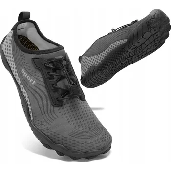 Boty do vody ZHR Boty do vody unisex pro plavání, na ježovky, pláž, korály, šedé, velikost 36