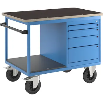 Dílenský stůl Pojízdný pracovní stůl, nosnost 500 kg eurokraft pro
