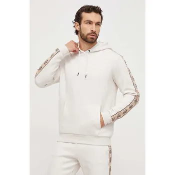 Pánská mikina Mikina Guess MICKEY pánská, béžová barva, s kapucí, s potiskem, Z4RQ21 KB3P2 Z4RQ21.KB3P2 01F, vel. L