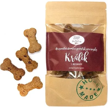 Pamlsek pro psa Zolly Dog Bakery Pamlsky s králíkem a brusinkami 100 g