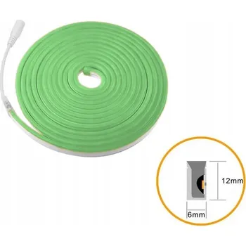 LED páska NEON LED pásek 12V 6x12mm zelený 5m