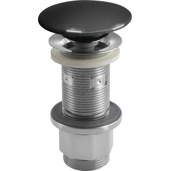 Umyvadlová výpust 5/4“, click-clack, betonová zátka, 10-80mm, antracit pololesk