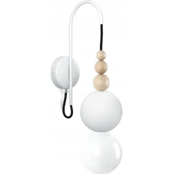 Nástěnné svítidlo Nástěnná lampa Loft Bala bílá strukturovaná, svícen KOLOROWE KABLE