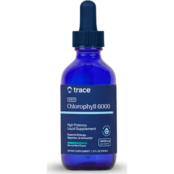 Zdraví Trace Minerals Iónový Chlorofil 6000 + Stopové minerály ConcenTrace® (máta), 59 ml