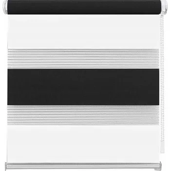 Roleta Roleta den a noc s napínákem, černo-bílá, 110x150 cm