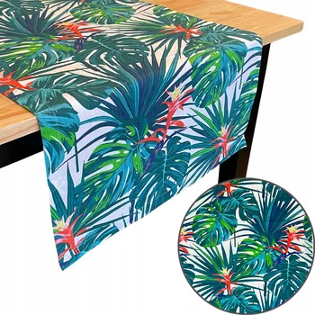 Prostěradlo Běhoun bílý, odstíny zelené, vícebarevný 125 x 45 cm