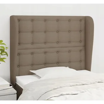 VidaXL Čelo postele s ušima, taupe (šedohnědá), 83x23x118/128 cm