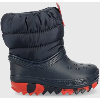 Dívčí sněhule Dětské sněhule Crocs 207683.CROCS.CLASSIC.NEO.PUFF.BOOT.T námořnická modř 59X, EUR 19/20