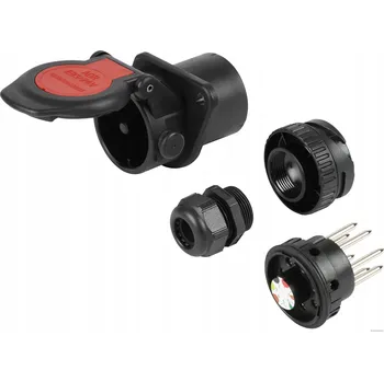 Elektrická zásuvka Zásuvka ABS EBS 7 PIN 24V Šroubovací HERTH+BUSS