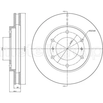 Brzdový kotouč Brzdový kotouč METELLI 23-1076C