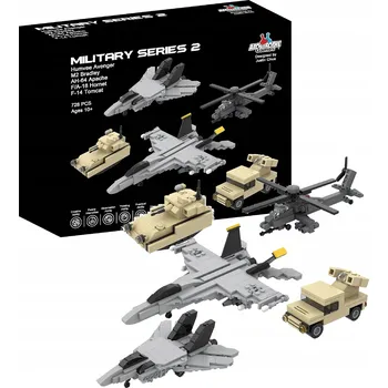 ostatní stavebnice Stavebnice 749 dílků stavebnice vojenská letadla vrtulník