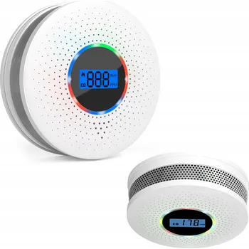 Zabezpečovací technika Detektor kouře, plynu a smogu Elektroweb Detektor oxidu uhelnatého a kouře s akustickým alarmem a displejem