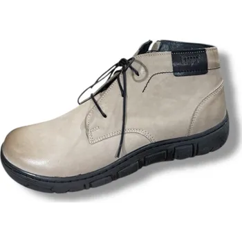 Dámské kozačky Kacper 4-1433 dámské kotníkové zateplené boty šíře H béžová Barva: Béžová, Velikost: 40