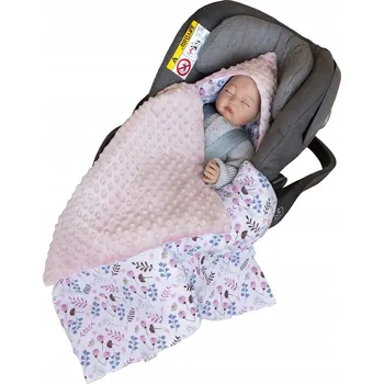 Zavinovačka Deka do Autosedačky a Nosičky s Kapucí Minky 90x90 TEPLÁ