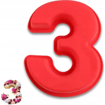 Forma na pečení SILIKONOVÁ FORMA "3" 24x18x6cm